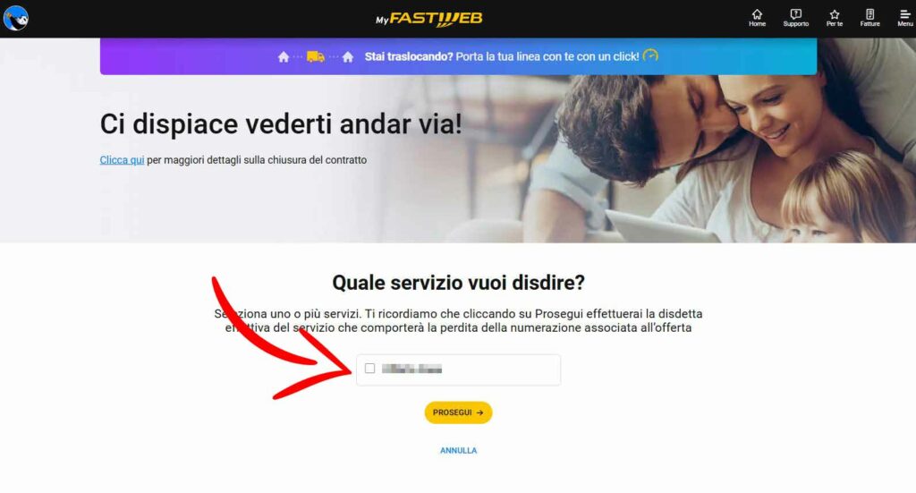 Disdetta Linea Fastweb , chiusura contratto fibra fastweb