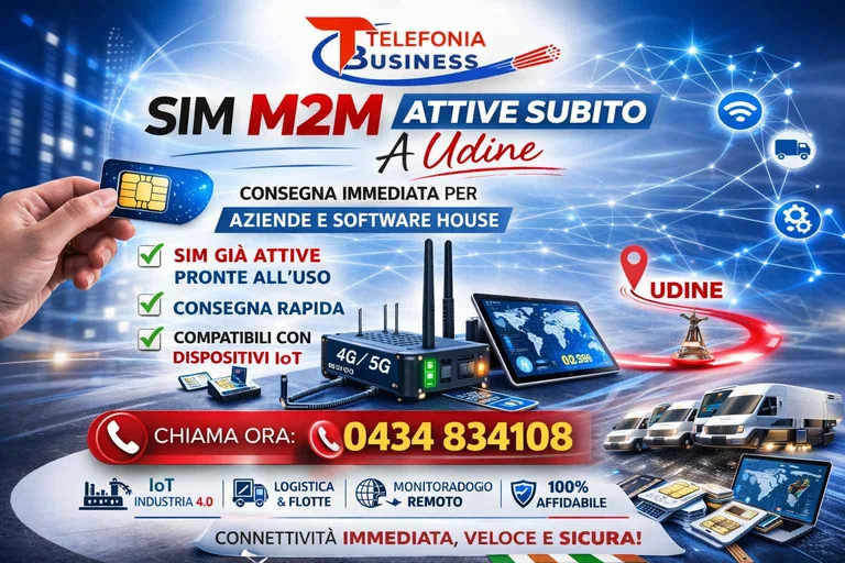SIM M2M attive subito a Udine