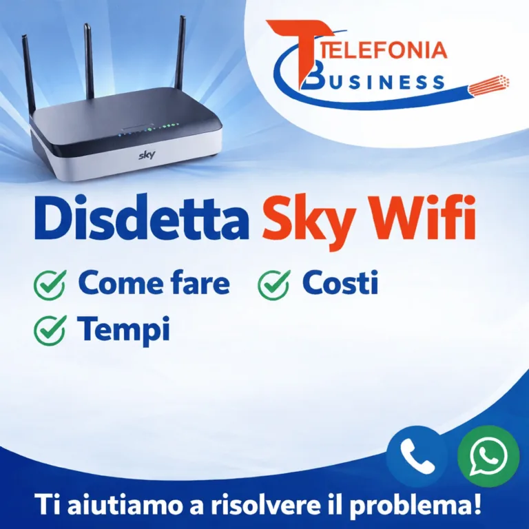 Disdetta Sky Wifi: come disdire, costi, modulo e tempi aggiornati