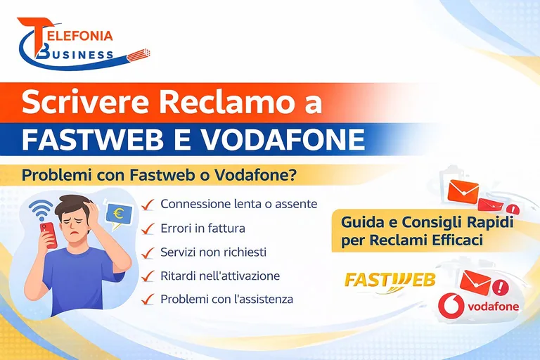 Scrivere un reclamo a Fastweb e Vodafone