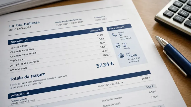 Anticipo conversazioni in compensazione sulla bolletta telefonica