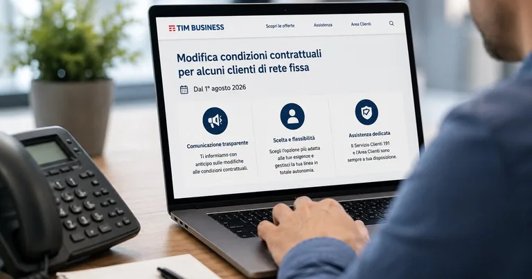 Aumento TIM Business fibra e rete fissa dal 1 agosto 2026