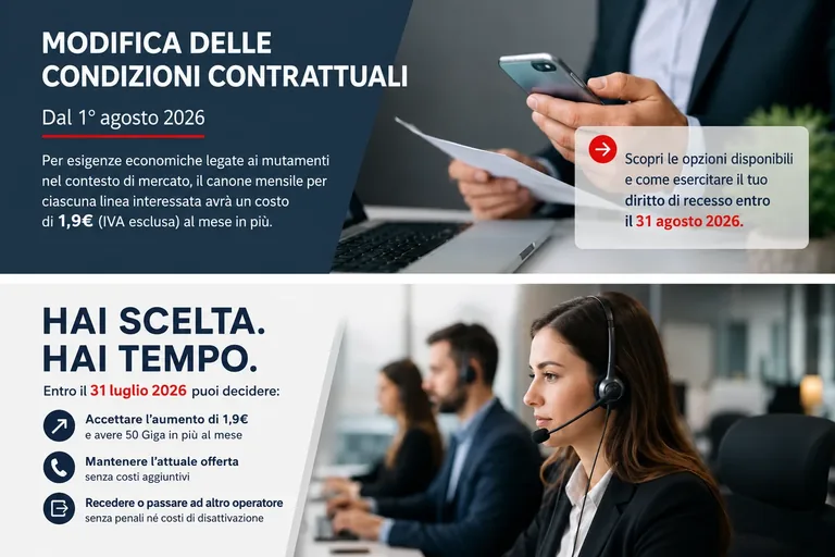 Modifica condizioni contrattuali TIM Business dal 1 agosto 2026: le tre scelte e il diritto di recesso senza penali entro il 31 agosto 2026