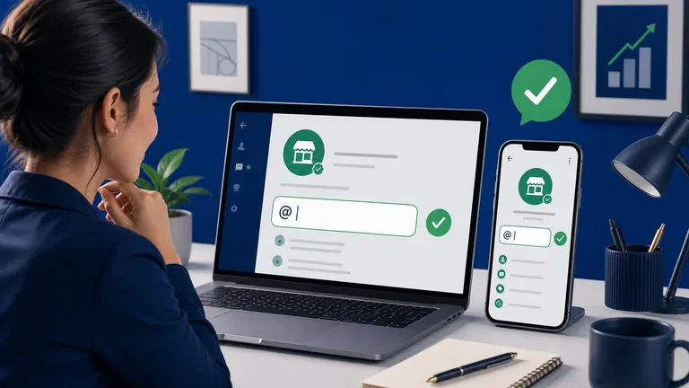 Come scegliere il nome utente WhatsApp Business per un'azienda con verifica di disponibilità dell'handle