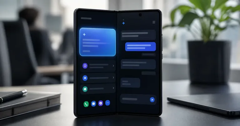 Funzioni Galaxy AI e One UI su smartphone pieghevole Samsung per il lavoro