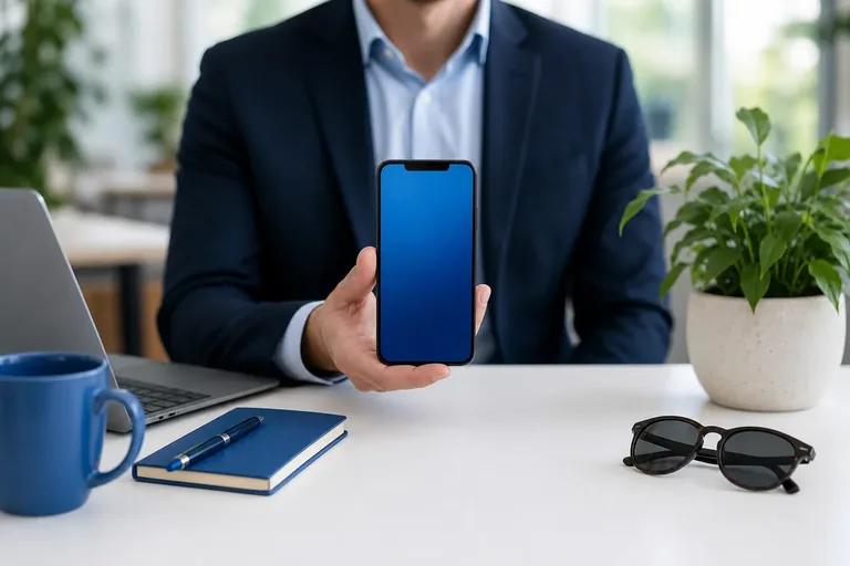 Separare lavoro e vita privata con due numeri sullo stesso telefono Professionista che separa la linea di lavoro da quella personale su un unico smartphone