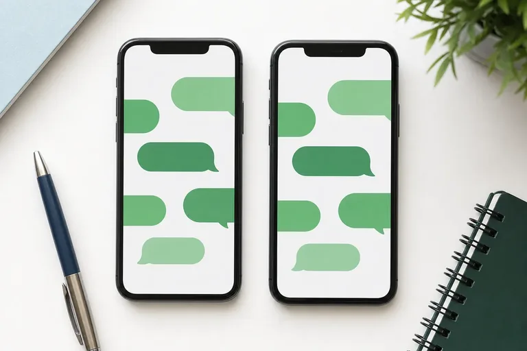 Messaggistica personale e business con due numeri Due applicazioni di messaggistica separate sullo stesso smartphone, una personale e una business